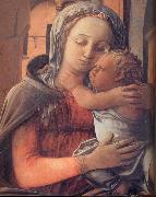 Fra Filippo Lippi Details of Madonna and Child Enthroned oil painting